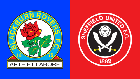 The club badges of Blackburn Rovers and Sheffield United