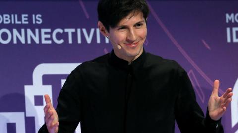 Pavel Durov speaking at a conference in 2016