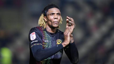 Kyle Hudlin applauds Newport County fans