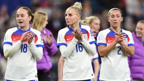 England players celebrate