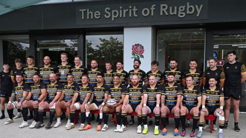 Cornwall men pose outside Twickenham