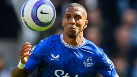 Ashley Young playing for Everton