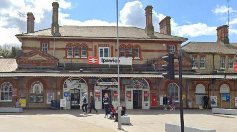 A general view of the exterior of Ipswich railway station