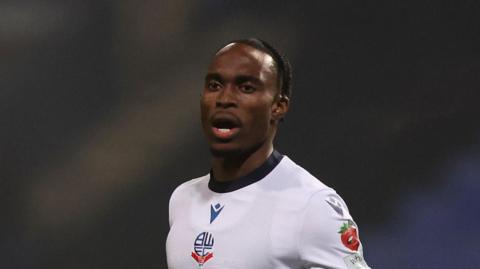 Jay Matete playing for Bolton.