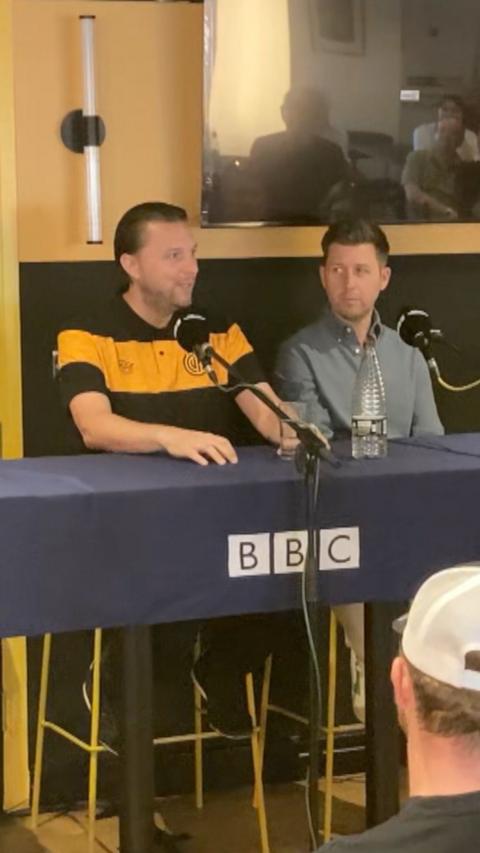 Mark Bonner at a Cambridge United fans' forum