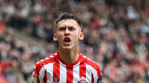 Chris Rigg after scoring for Sunderland against Middlesbrough