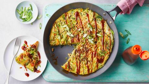Vegetable noodle pancake