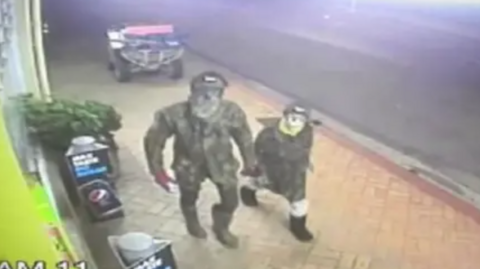 CCTV footage captured Phillips with one of his children attempting to break into a store in Piopio