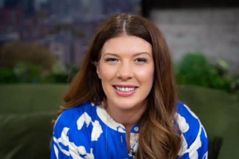 Laura Pomfret in the Morning Live studio