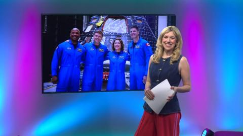 Jenny on the Newsround set