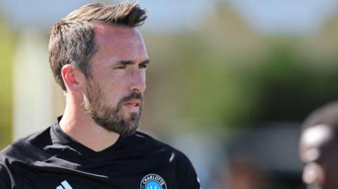 Christian Fuchs while working as assistant coach of Charlotte FC.