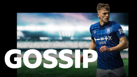 An image of Liam Delap with the word 'gossip' 