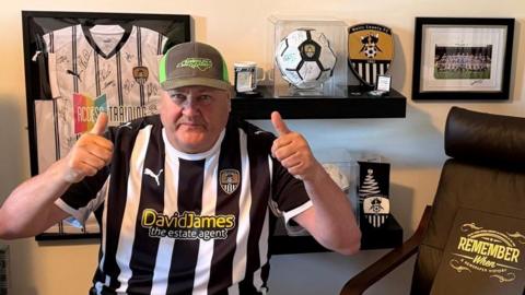 Man in Notts County outfit