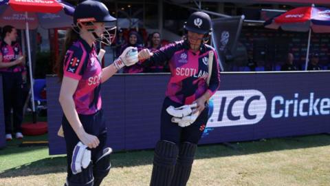 Scotland batters Saskia Horley and Sarah Bryce 