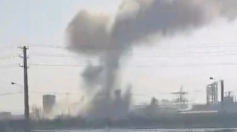 Smoke rises on Monday after an Israeli attack on Iranian petrochemical site