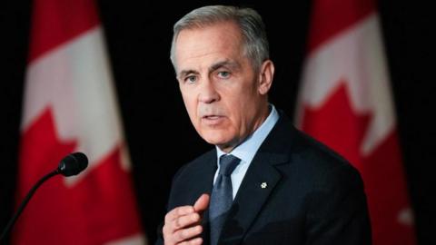 Canada's Prime Minister Mark Carney speaks during a news conference in Quebec City, Quebec, on 22 January 2026