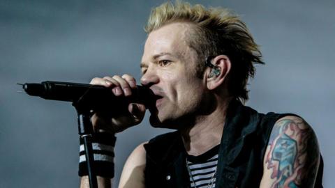 Deryck Whibley of Sum 41 performs at Carroponte, Spazio Mil on May 31, 2023 in Milan, Italy. 