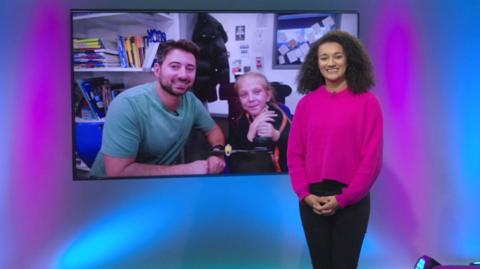Nina on the Newsround set