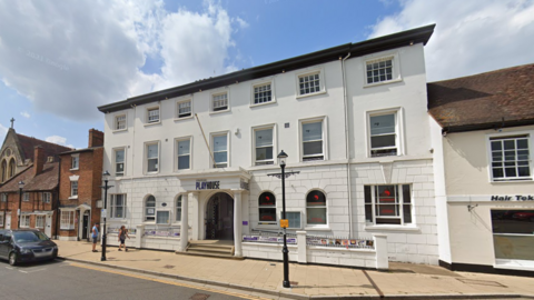The Stratford Play House, a white Georgian property