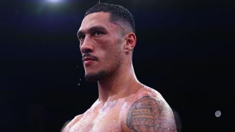 Jai Opetaia staring into the distance after a fight