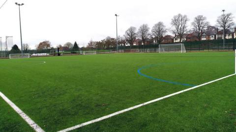 A sports pitch in Ilkeston