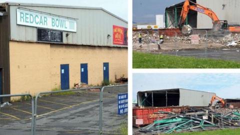 Redcar Bowl's demolition in 2014