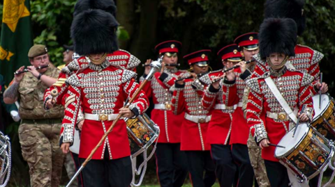 A marching band