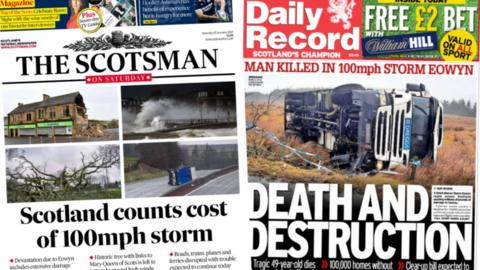 Composite of front pages