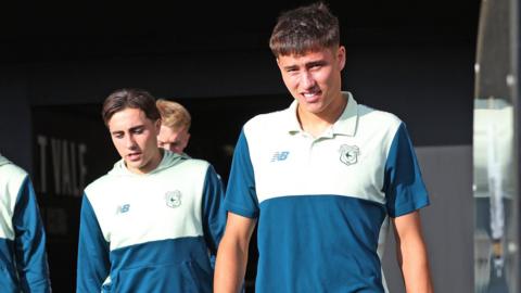 Joel and Rubin Colwill ahead of Cardiff City's game against Port Vale in League One