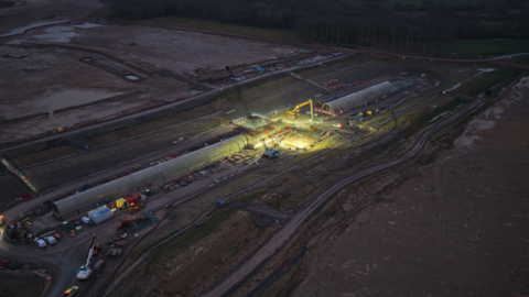 Havant Thicket Reservoir at night