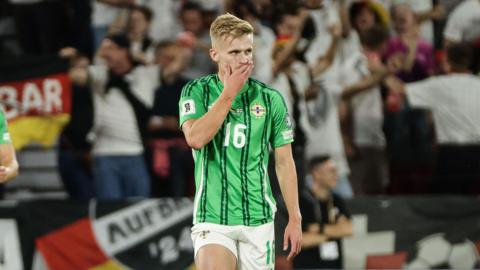 Ali McCann in action for Northern Ireland