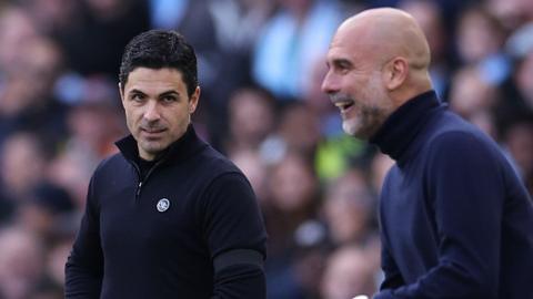 Mikel Arteta and Pep Guardiola