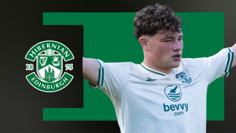 Hibernian forward Owen Elding