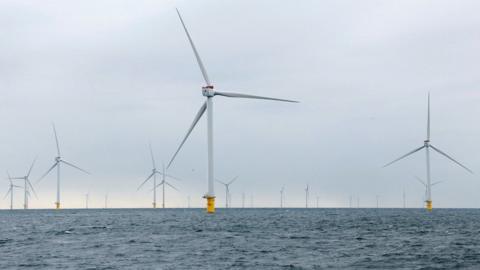 A photo of a wind farm