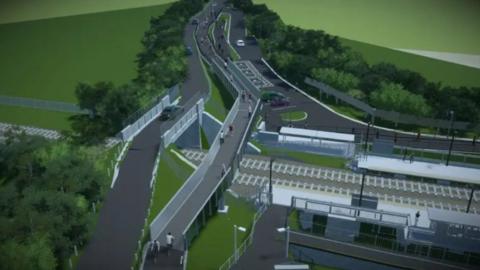 Marsh Barton station artist impression