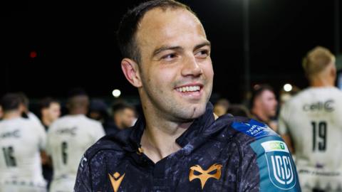 Evardi Boshoff, who joined Ospreys from South African side Cheetahs, is smiling