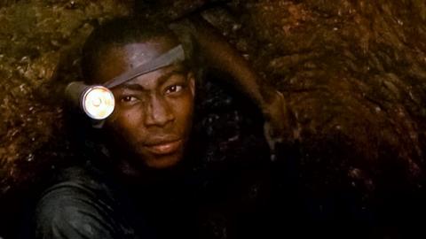 A child gold miner in Ghana