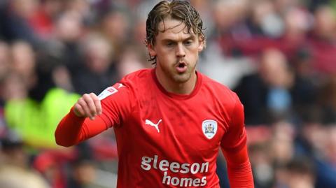 Josh Benson in action for Barnsley