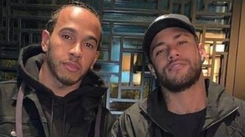 Lewis Hamilton and Neymar