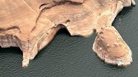 The "Double Arch" rock after collapse