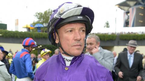 Frankie Dettori with a forlorn expression on his face