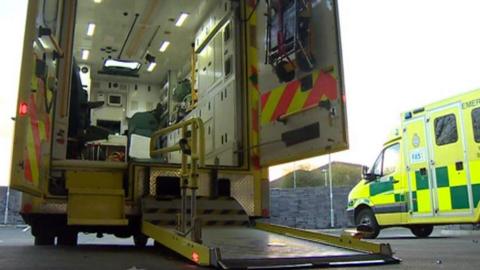 Ambulance at Glan Clwyd Hospital