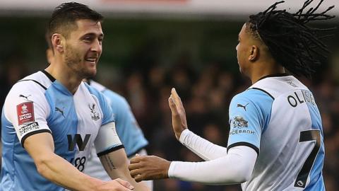 Michael Olise (right) netted his third Palace goal after scoring off the bench against Leicester and West Ham in the league