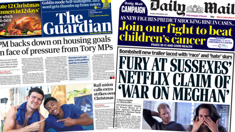 Guardian and Daily Mail front pages