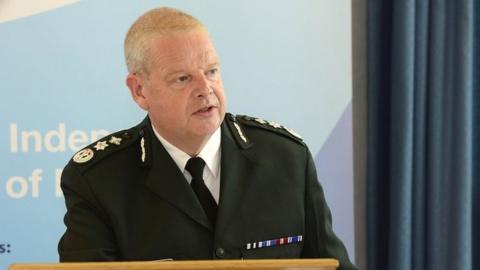 Simon Byrne at a press conference after he begin the job
