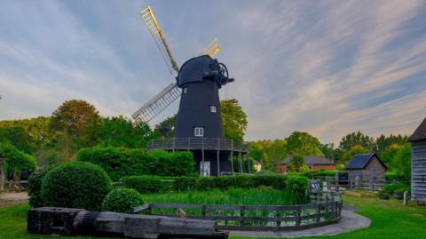 A picture of a summer sunrise over Bursledon Windmill in Hampshire.