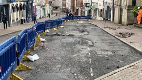 Damage to Broad Street