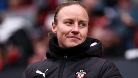 Southampton manager Remi Allen during a game before she left the club