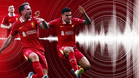 Alexis Mac Allister of Liverpool celebrates scoring his team's second goal.