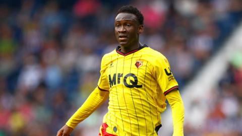 Mamadou Doumbia playing for Watford
